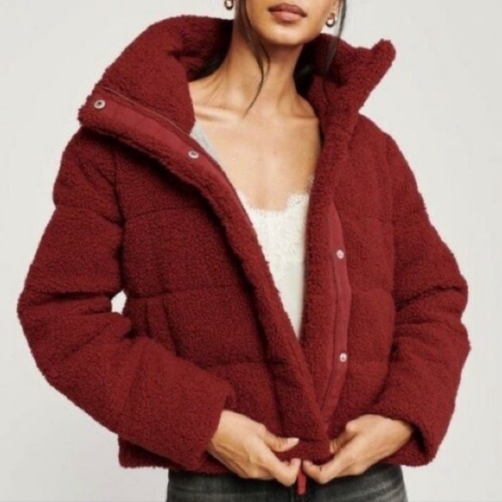 Abercrombie and Fitch mini puffer Sherpa jacket L